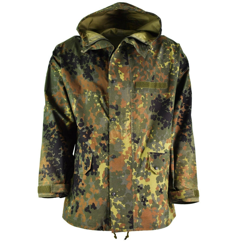 Original Bundeswehr Feldjacke GoreTex Flecktarn wasserdichter Regenschutzparka