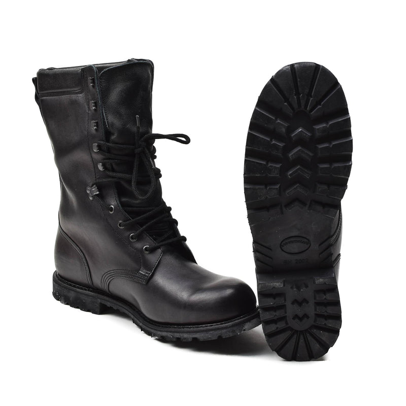Original französische Militärstiefel aus echtem Leder, wasserdicht, bis zur Wade, Armeeschuhe