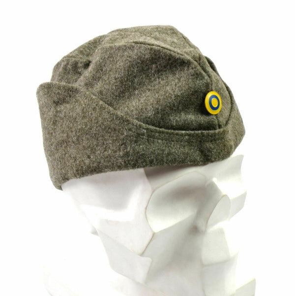 WWII Schwedische Armee Winter Wolle Seitenmütze Militär Feldmütze Garnisonshut