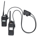 Earmor Dual PTT Adapter Kenwood Baofeng 2 Pin Wired Tactical Headset Schwarz