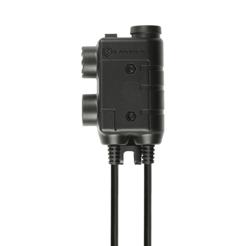 Earmor Dual PTT Adapter Kenwood Baofeng 2 Pin Wired Tactical Headset Schwarz