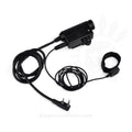 Earmor M52 PTT-Adapter Midland 2-poliges kabelgebundenes taktisches Headset-Kabel Schwarz