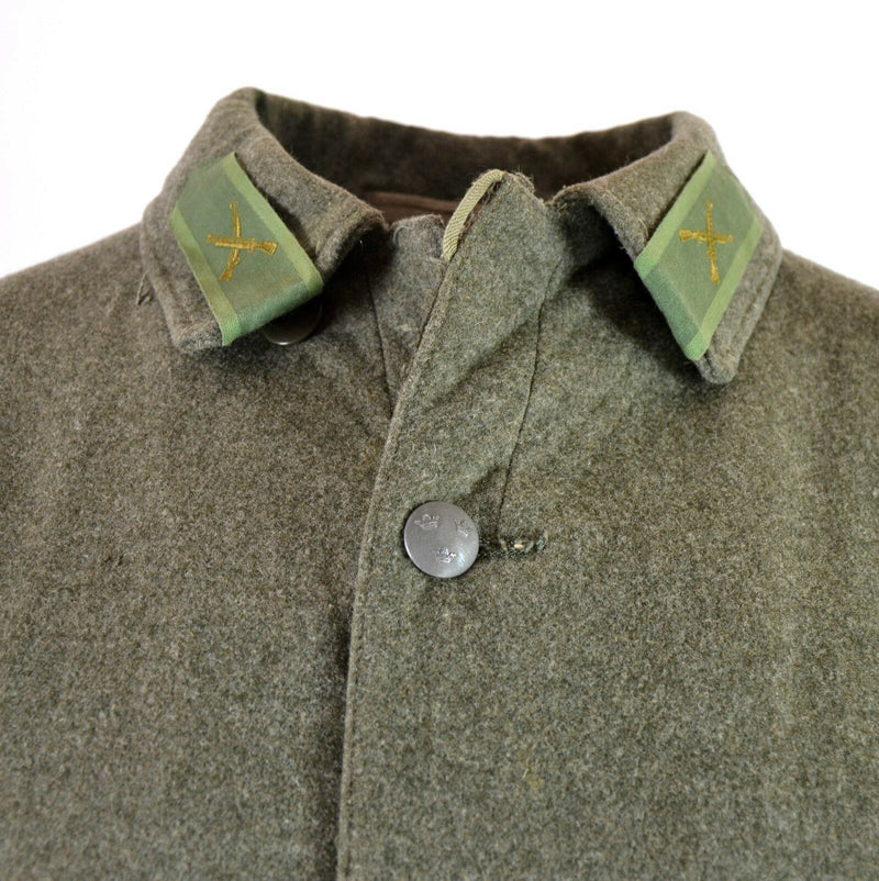 Echte Vintage-Uniformjacke M39 der schwedischen Armee aus Wolle aus dem Zweiten Weltkrieg, 1940er-Jahre, Militärgrau
