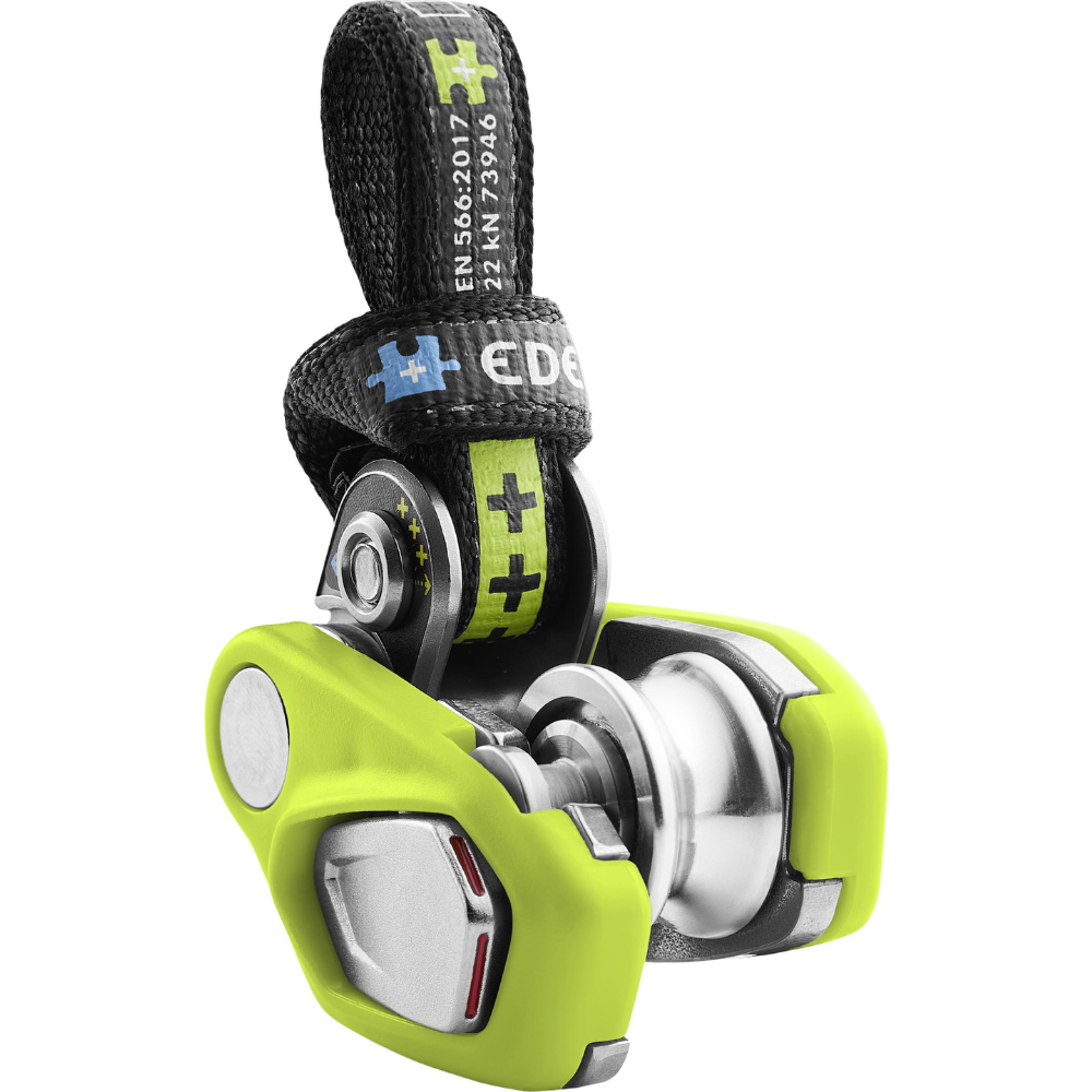 Edelrid Ohmega Kletterbremsassistent mit Seilrolle 8,6–10,5 mm Seiloase