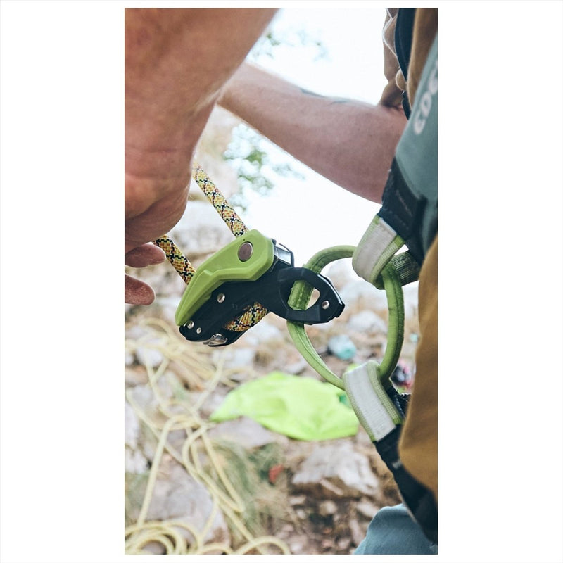 Edelrid Pinch Assisted Brems -Belay -Gerät präzise Senkung der Kontrolle Grün grün
