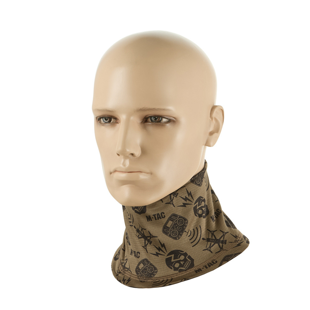 M-TAC Microfleece Neck Gaiter Drone Pattern Taktischer Outdoor-Schal Tan