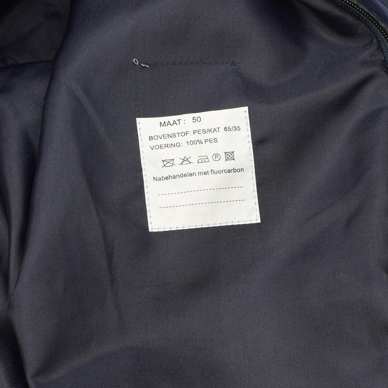Original niederländischer Militär-Trenchcoat für Damen, einfarbig blau, Regenmantel mit gestepptem Futter