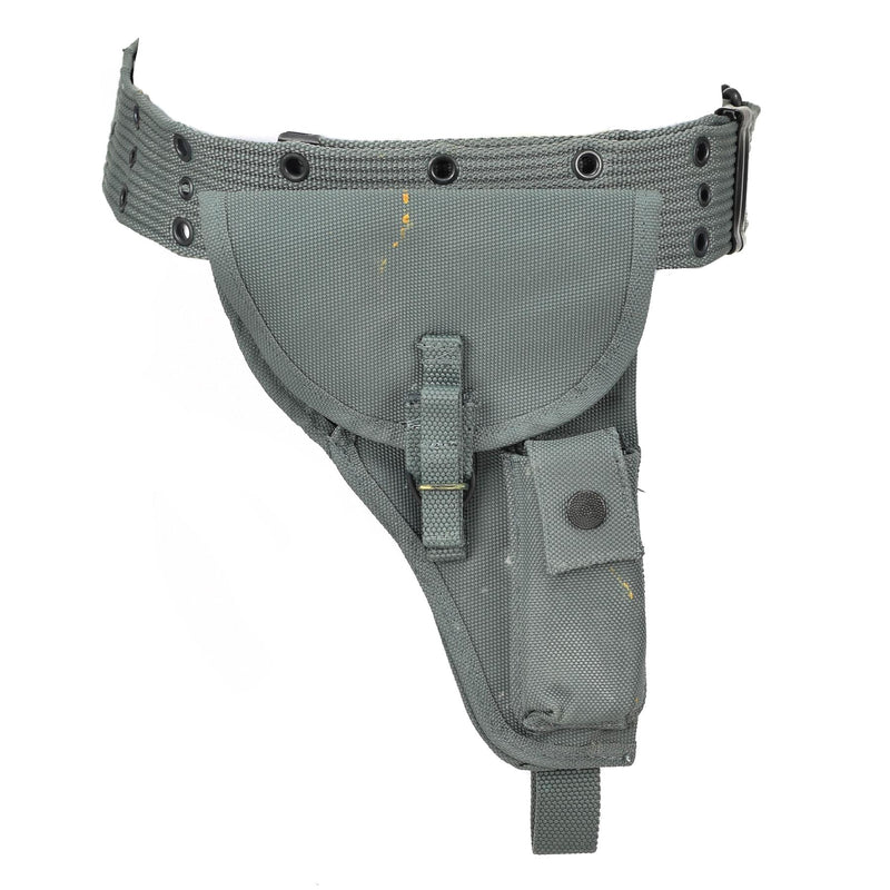 Original italienisches Polizei-Pistole-Gürtelholster mit Munitionstasche-Hüftsystem NEU