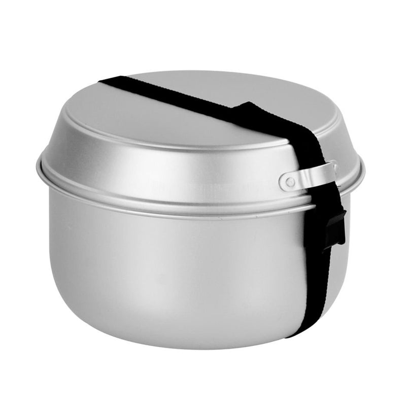 MIL-TEC Camping Kochgeschirr Outdoor Camping Kochset Pfanne Topf Kessel Aluminium Set
