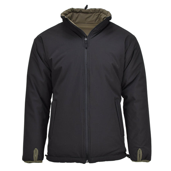 MIL-TEC Deutsche Militärjacke für kaltes Wetter, wendbar, winddicht, Grün/Schwarz, NEU