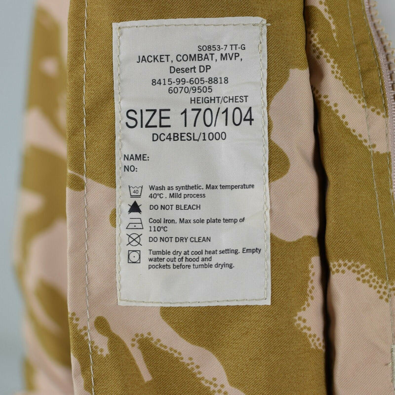 Echte britische Armee Kampfjacke Wüstentarn MVP Goretex wasserdicht Regen NEU