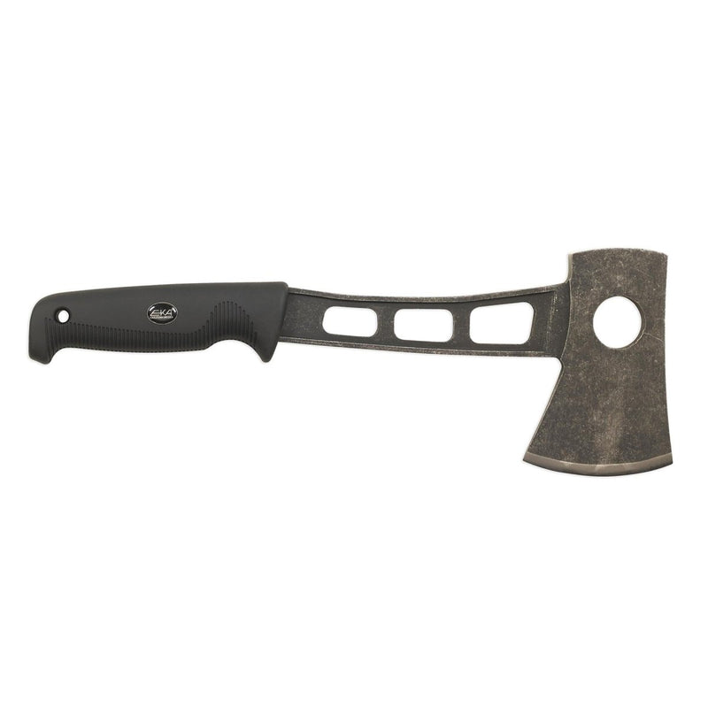 EKA HatchBlade W1 hand axe with lightweight black G10 handle and 12C27 steel blade for outdoor use