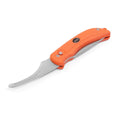 EKA Schwedisches Fischermesser G3 Aufreißhaken 59 HRC Stahlklinge orange Proflex Griff