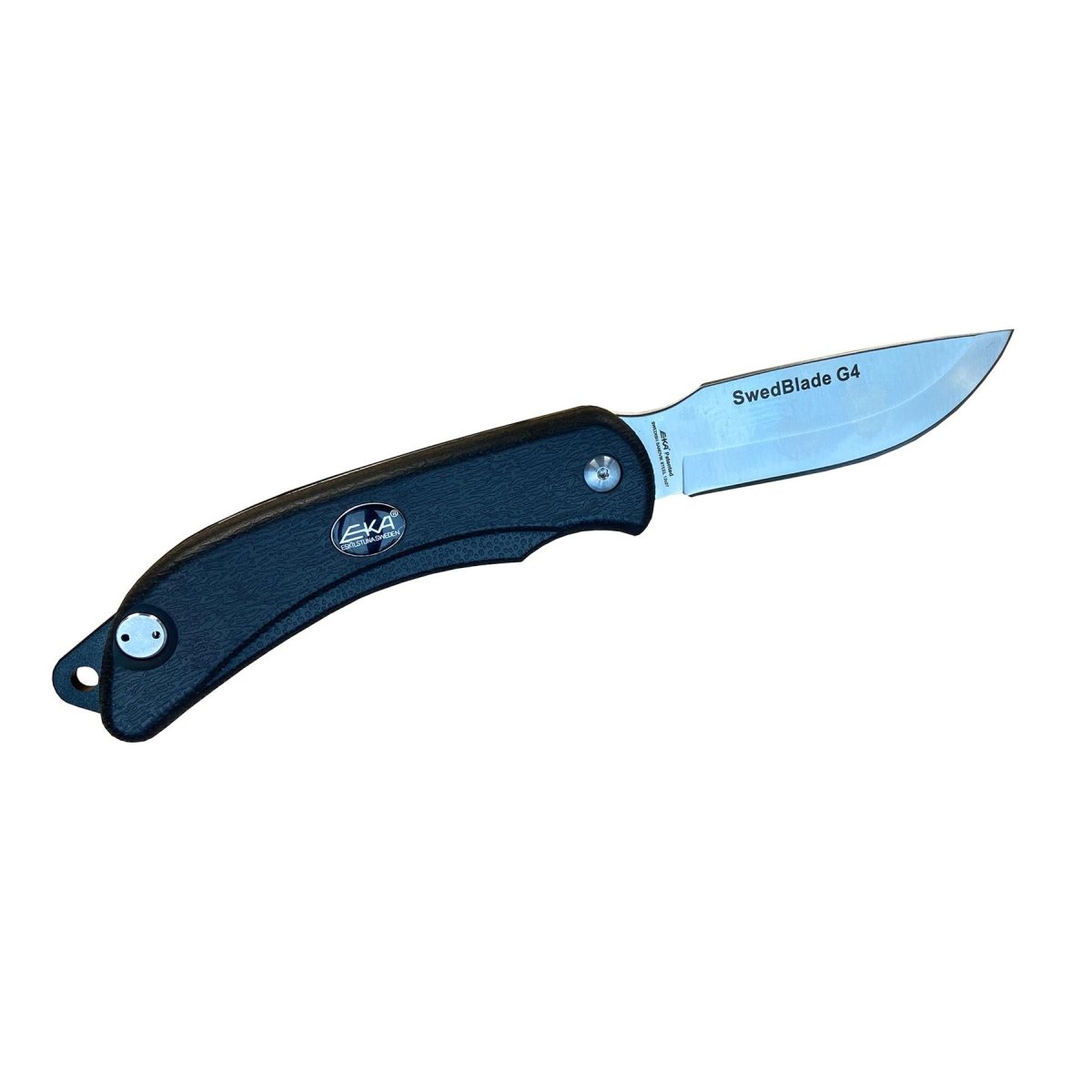EKA Schwedisches Messer SwedBlade Schwarz, zweischneidiges, extrem scharfes Edelstahlwerkzeug