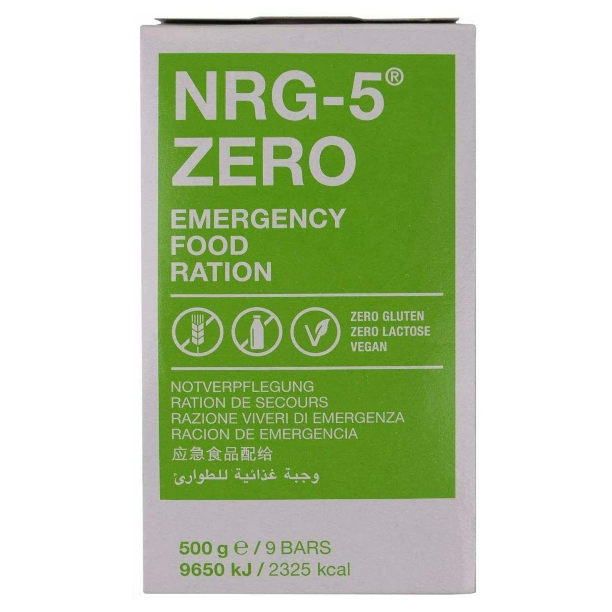 Notration Armee Survival Essen MRE Prepper Military NRG-5 Zero 500 g