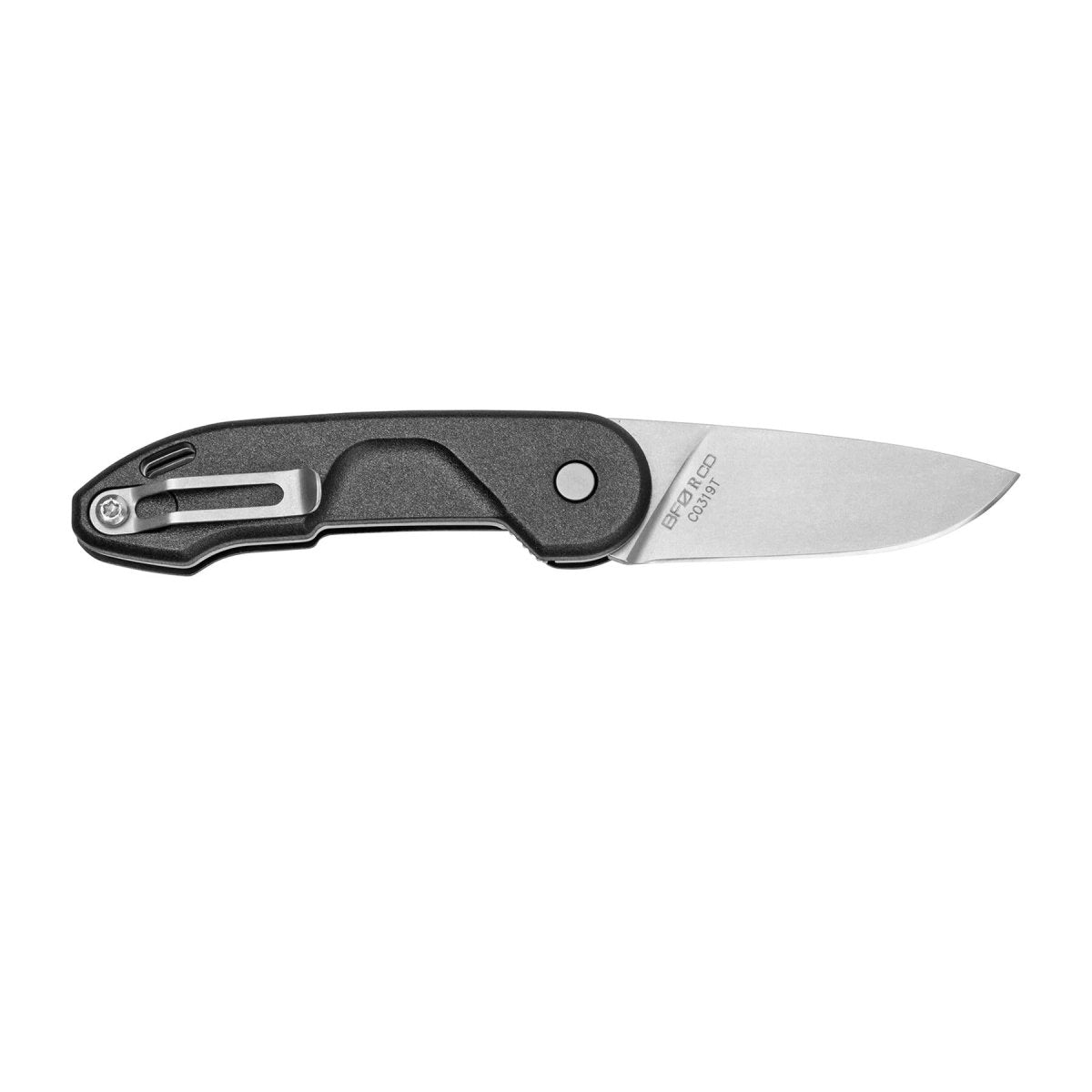 ExtremaRatio BF0 R CD BLACK Taschenmesser, universelle Drop-Point-Form, N690-Stahl