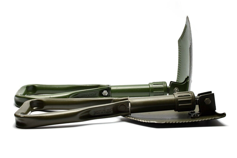 Original deutsche BW Armee Klappspaten. Survival Outdoor Grüner Spaten