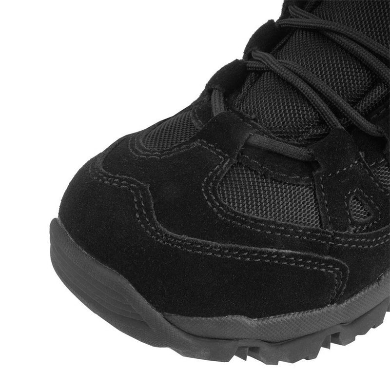 MIL-TEC SQUAD Stiefel halbhoch runde Sohle Camping Outdoor schwarzes Wildleder Schuhwerk