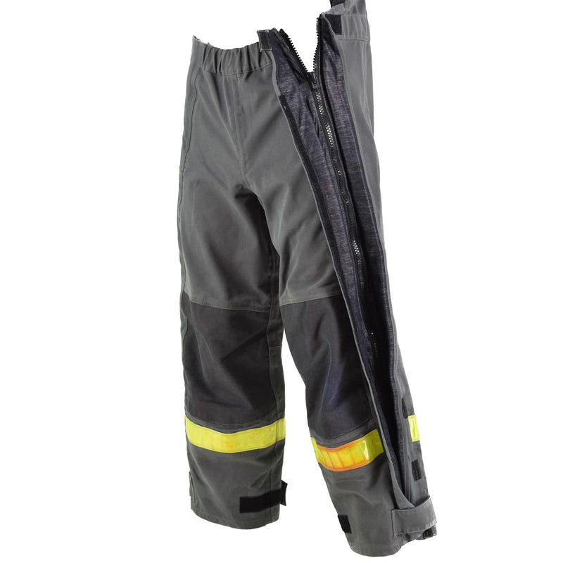 Echte deutsche graue Schutzhose mit hitzebeständigem Aramid-Latz