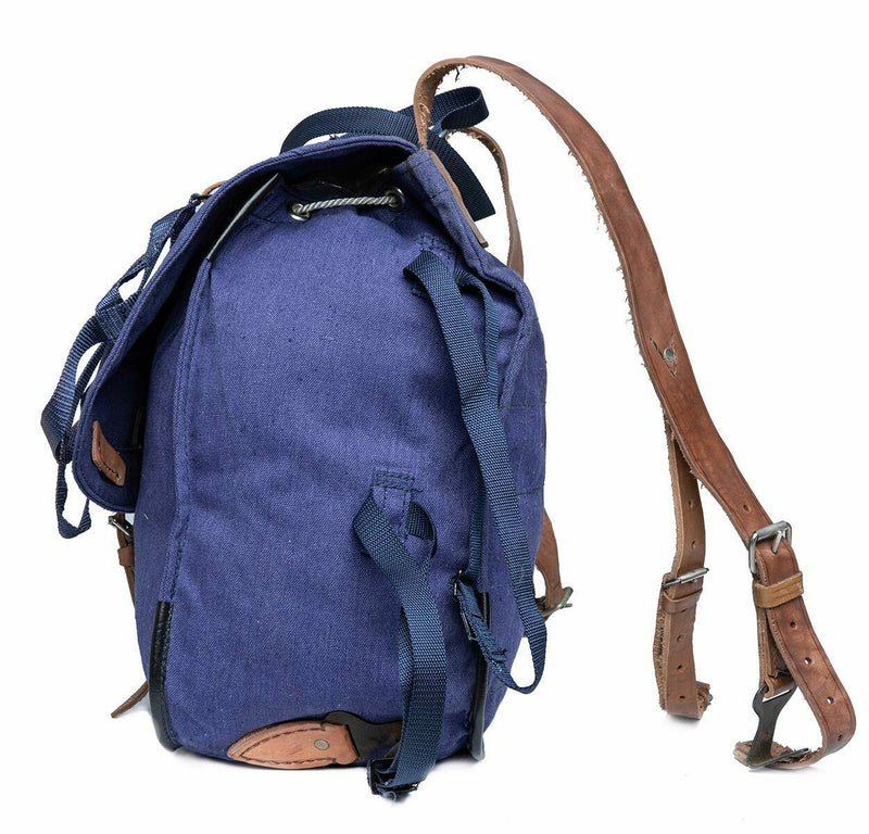Original rumänischer Armee-Rucksack, Militär-Überschuss, blauer Canvas-Brotbeutel, NEU