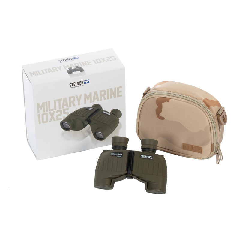 Steiner Fernglas Military Marine 10x25 Olive Robuste Autofokus Jagdoptik