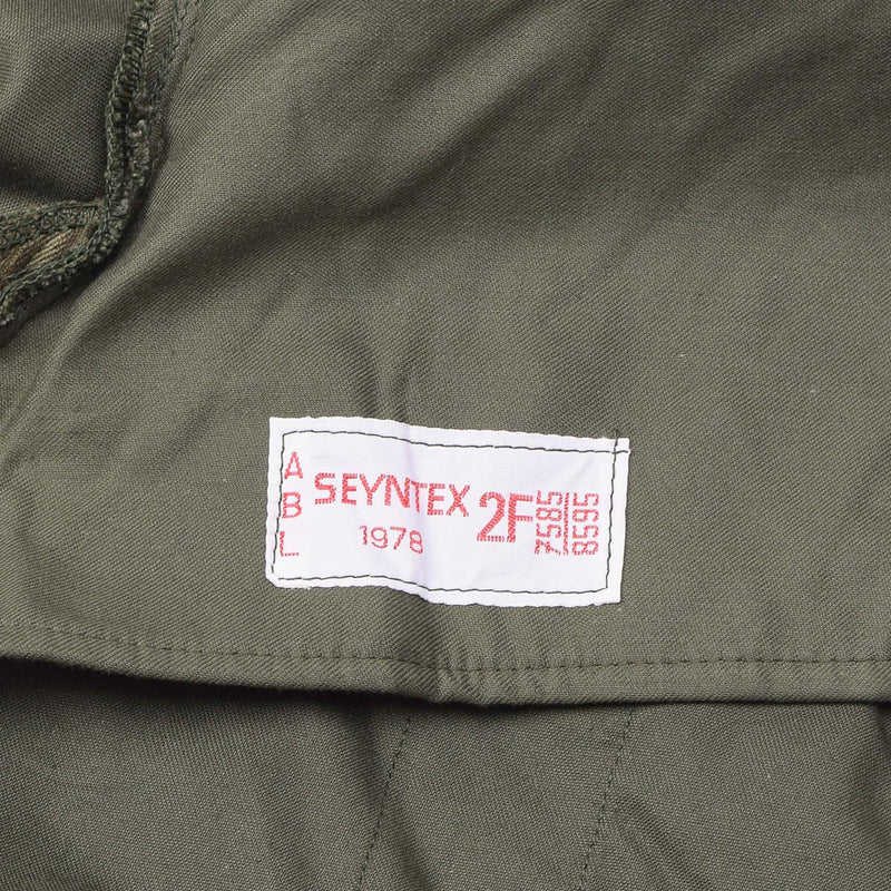 Echte belgische Militärjacke oliv Feldtruppen BDU Kapuzenparka Vintage NEU