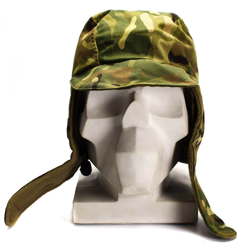 Original britische Armee MTP Camo wasserdichte Gore Tex Kappe gefüttert Kaltwetter Hut neu
