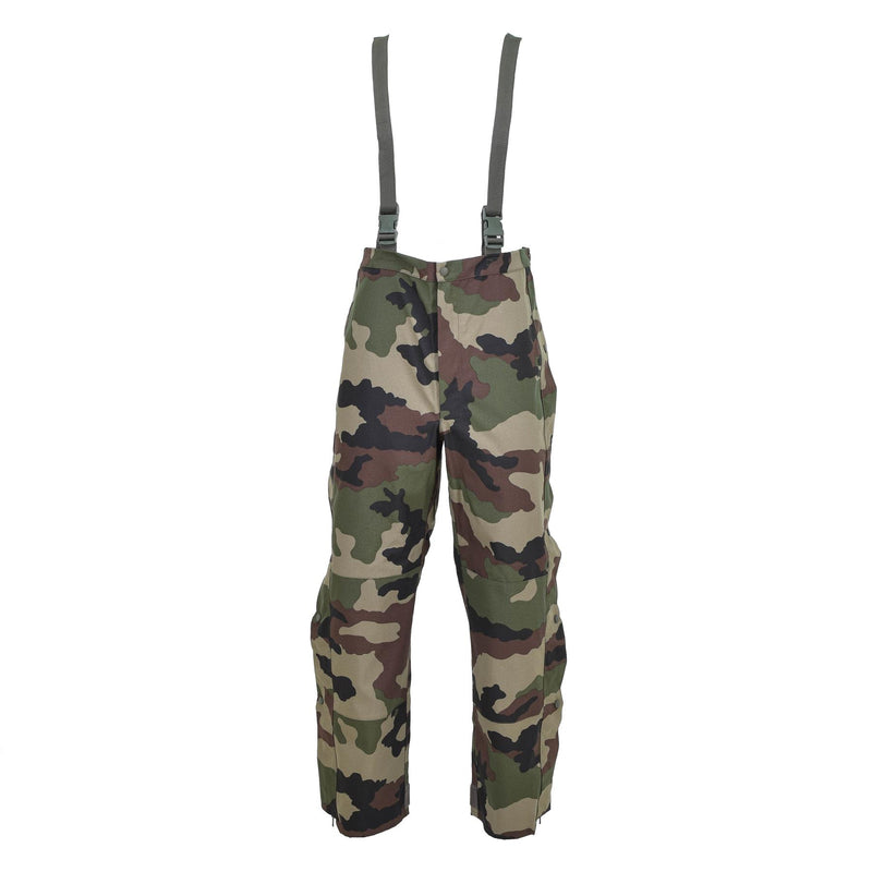 Original französische Armee Regenhose wasserdichter Trilaminat-Overall mit Hosenträgern NEU