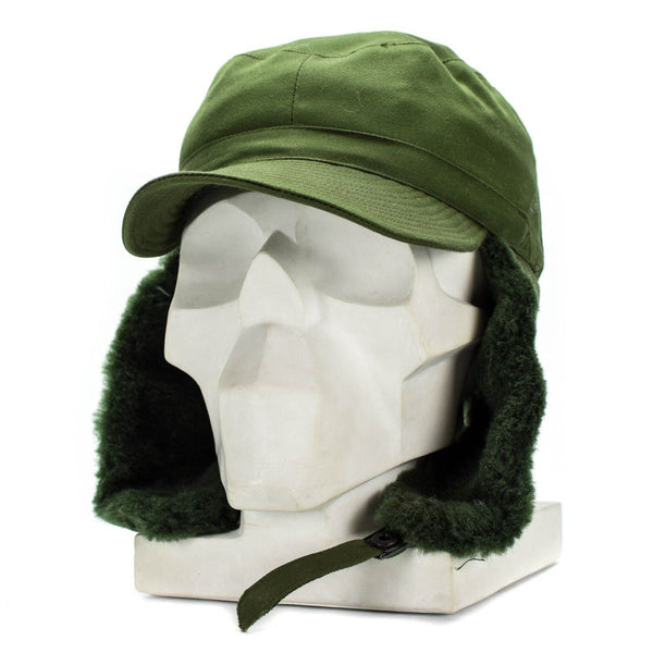 Original schwedische Militär Armee Winter grün M59 Kampf Feldmütze NEU