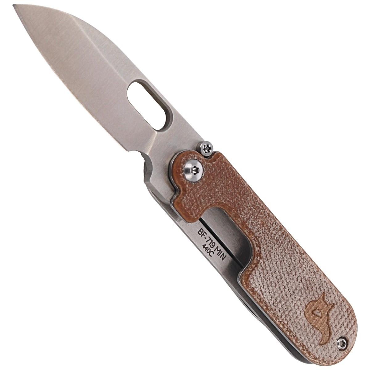Fox Knives BEAN GEN2 Klapptaschenmesser Micarta-Griff aus Edelstahl 440C