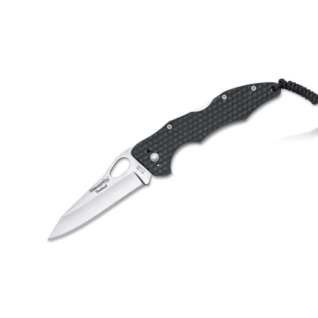 Klappmesser der Marke Fox Knives mit satinierter 440-Edelstahlklinge und G10-Griff