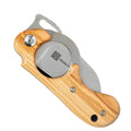 Fox Knives Brand Italy Elite Klappmesser, Griff aus Edelstahl und Olivenholz