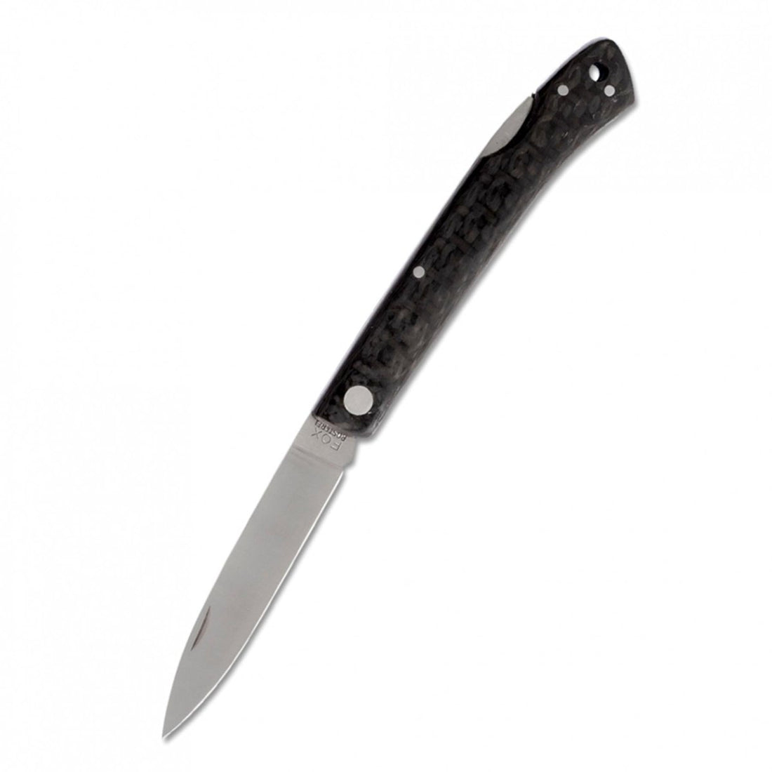 Fox Knives Brand Italy Klappmesser aus Edelstahl 440C, Griff aus Kohlefaser