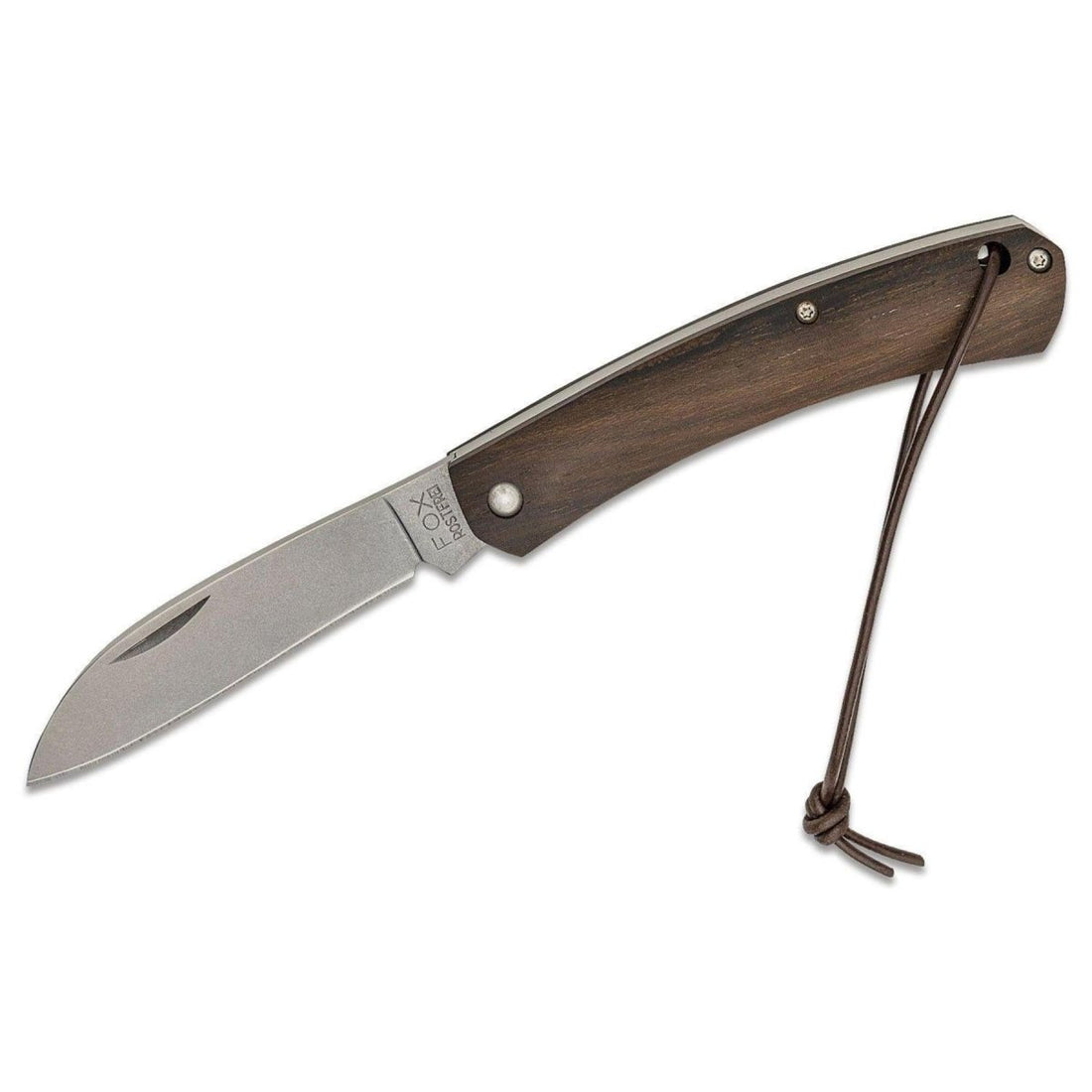 Fox Knives Brand Italy Segel-Klappmesser, Griff aus Ziricote-Holz aus rostfreiem Stahl