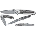 Fox Knives Brand Taschenmesser, klappbar, mit Titan beschichtet, 440er Edelstahl, schwarzes Holz