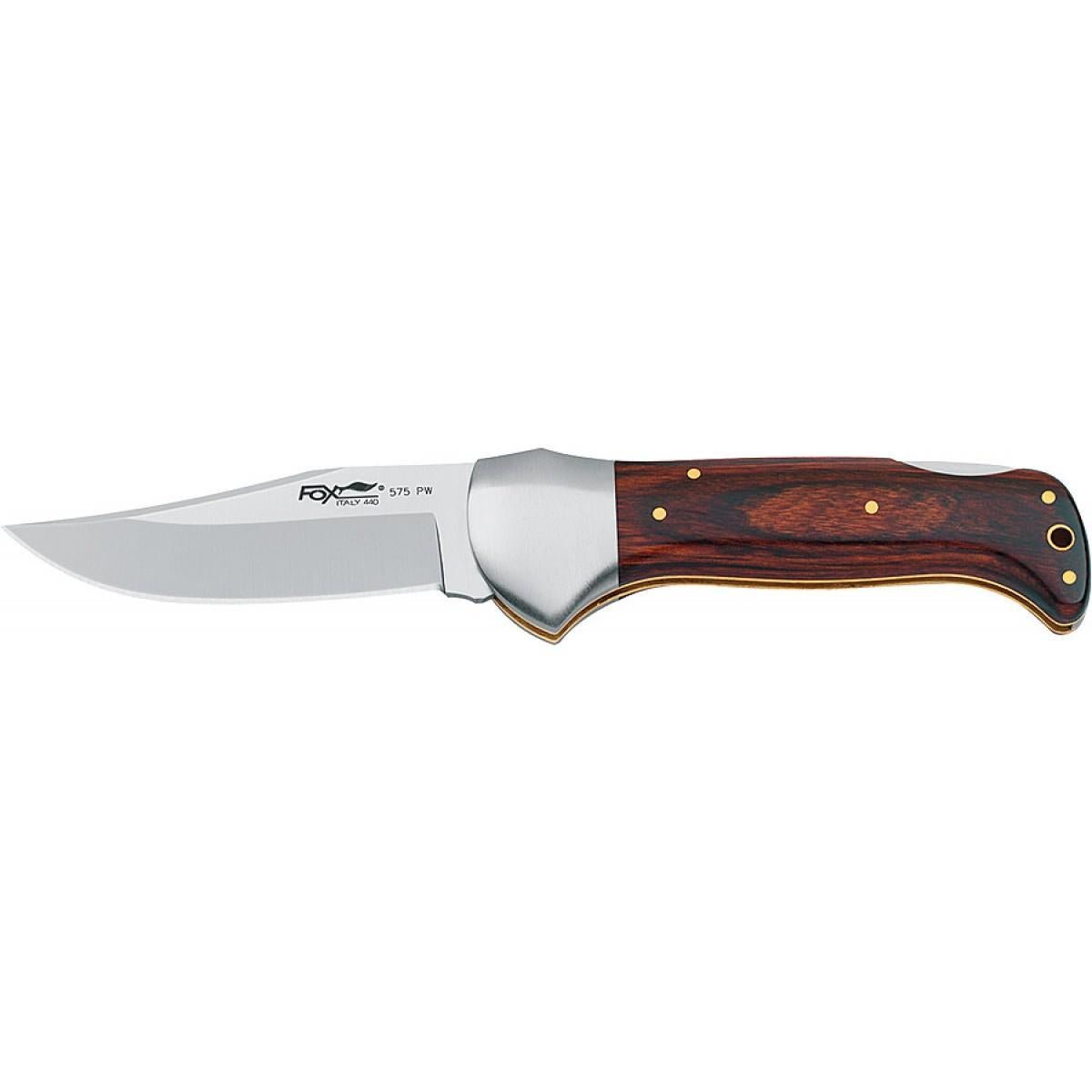 Fox Knives FOREST faltbares Taschenmesser für die Jagd und Camping, Griff aus Pakkaholz