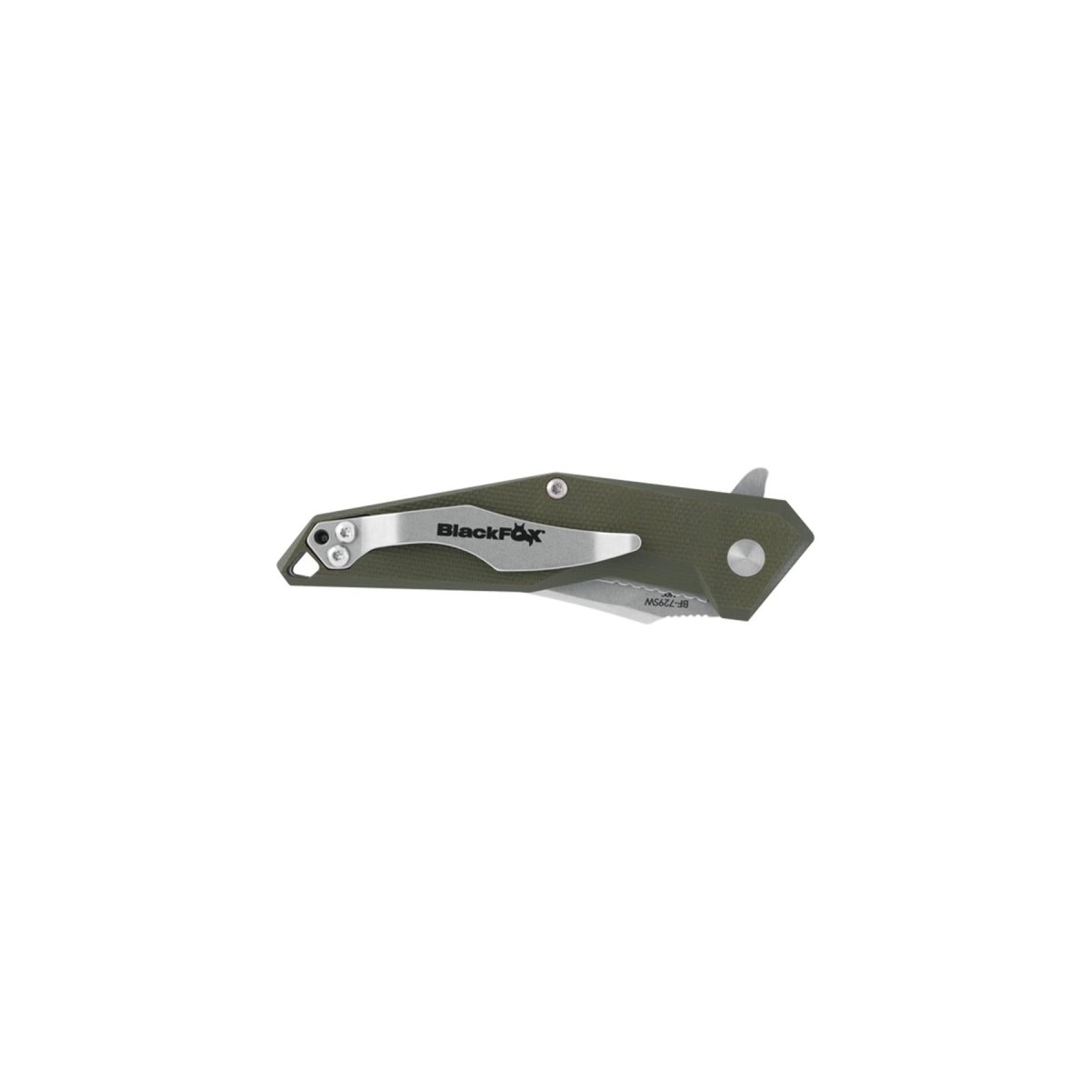 Fox Knives Fox Knives KRAVI SHAI Taschenmesser 440C Stone Washed G10 Grün 2,76