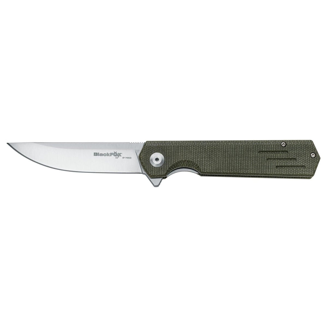 Fox Knives REVOLVER BF-740 OD Klapptaschenmesser aus Edelstahl D2 Micarta