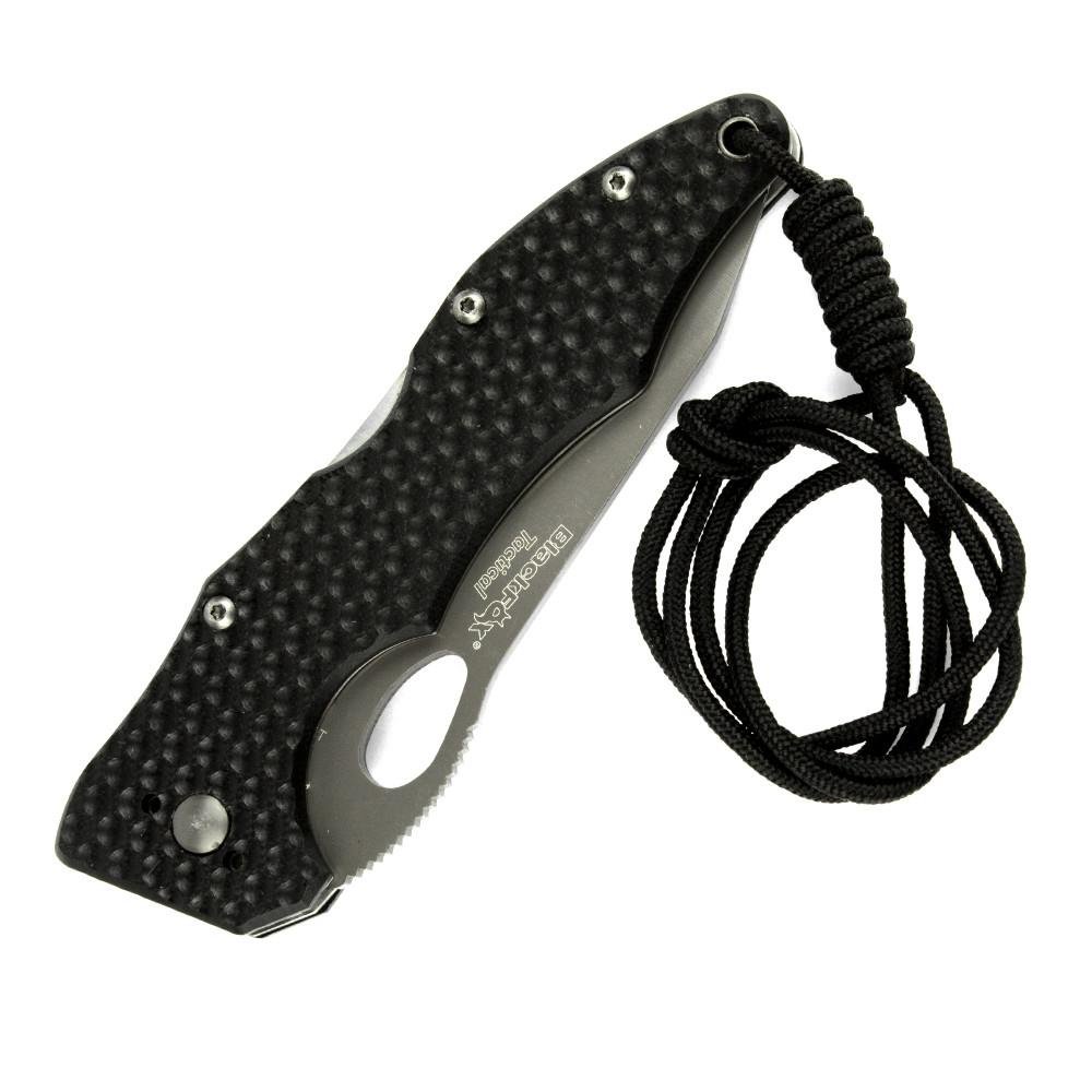 Fox Knives Tactical BF-105T klappbares taktisches Messer mit schwarzer, titanbeschichteter Edelstahlklinge