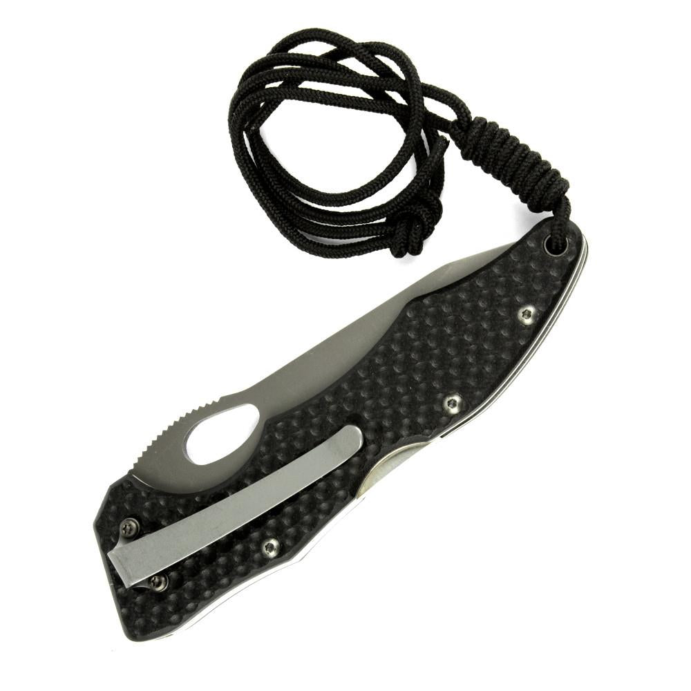 Fox Knives Tactical BF-105T klappbares taktisches Messer mit schwarzer, titanbeschichteter Edelstahlklinge
