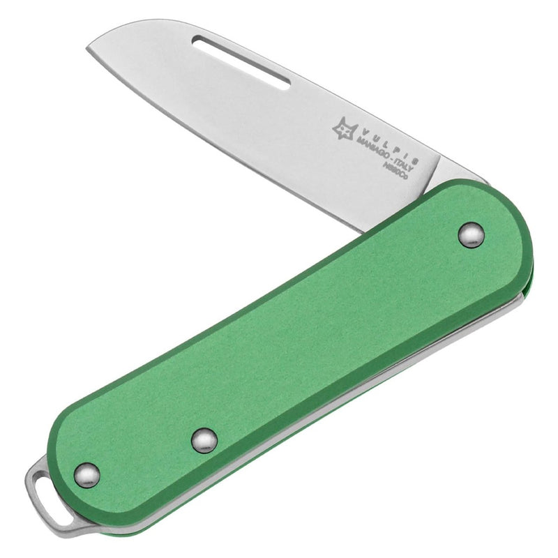 Fox Knives VULPIS FX - VP108 OD Folding Pocket Knife Stainless Steel N690Co Green - GoMilitar