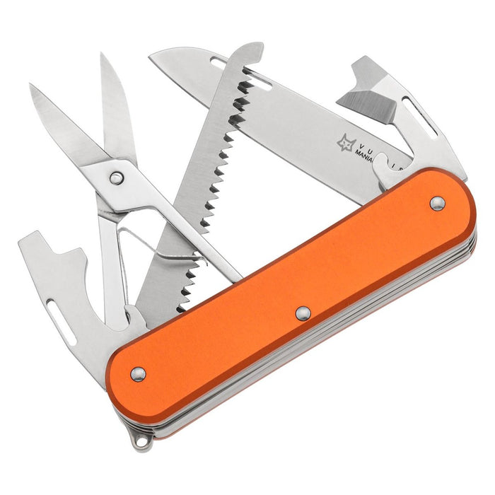 Fox Knives VULPIS FX-VP130-SF5 OR Multifunktionsmesser N690Co-Stahlklinge Orange – GoMilitar