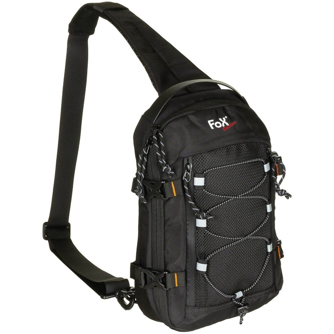 Fox Outdoor Compact Sling Umhängetasche 5L gepolsterter Riemen Polyester Schwarz