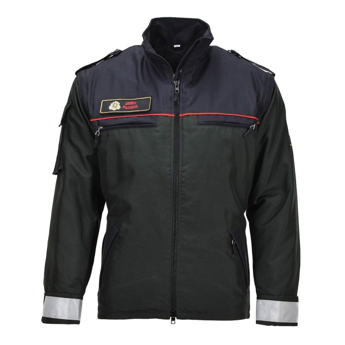 Original österreichische Bezirkspatrouillenjacke, reflektierende Details, langlebig, Marineblau – GoMilitar