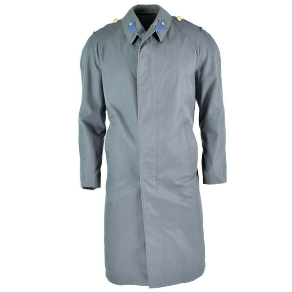 Genuine Austrian army coat trenchcoat military issue long grey jacket - GoMilitar