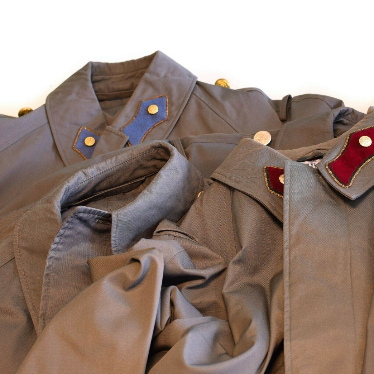 Echter österreichischer Armeemantel, Trenchcoat, Militärausgabe, lange graue Jacke