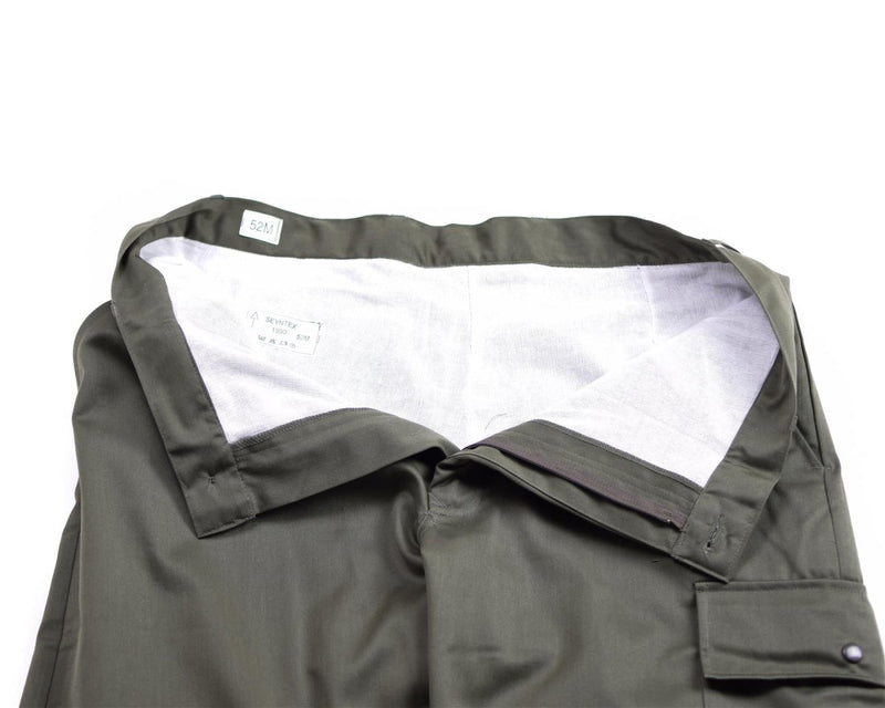 Echte belgische Armee-Diensthose OD Olive Militär gefütterte Hose NEU