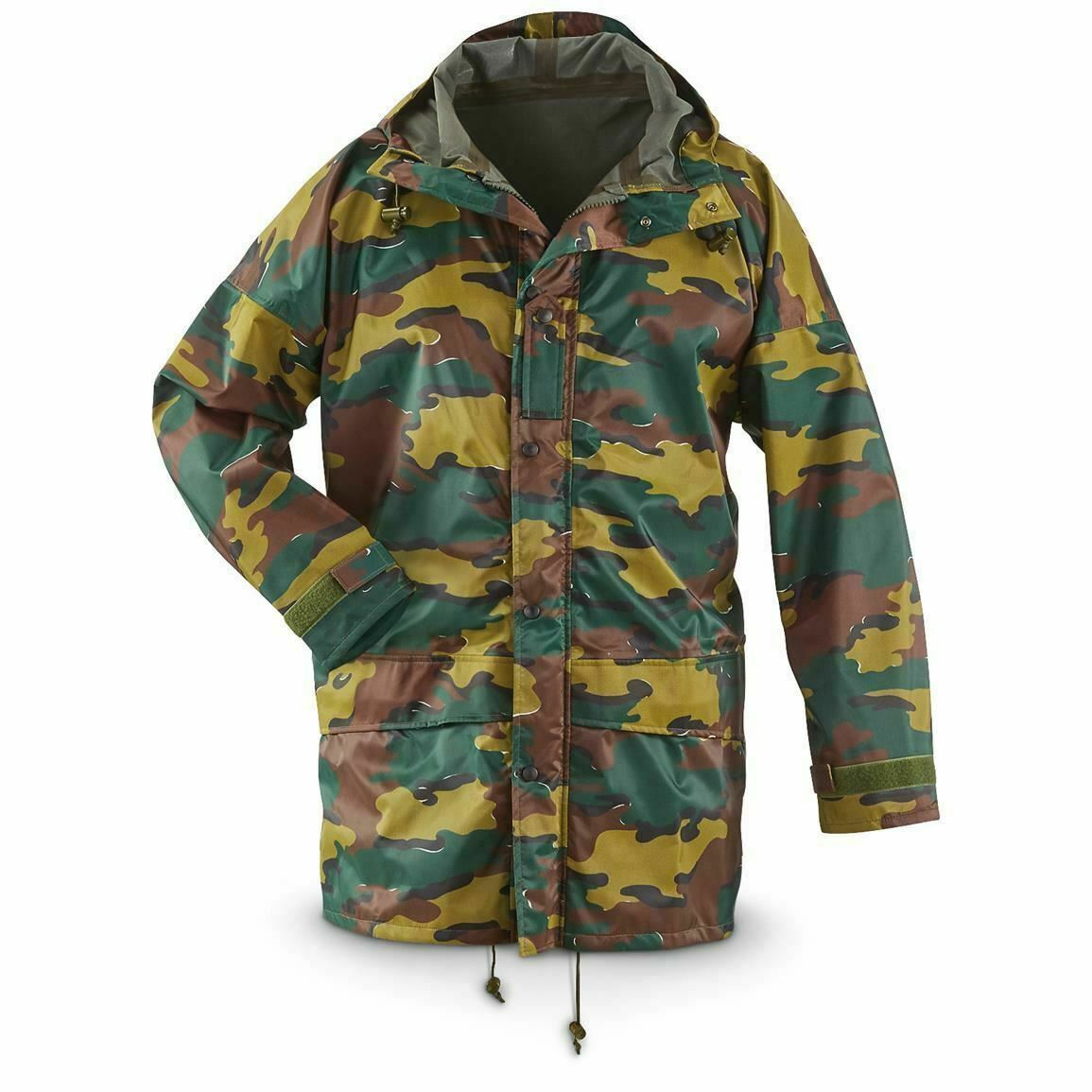 Original belgische Armee wasserdichte Goretex Seyntex Jacke Puzzle Kapuze Parka neu