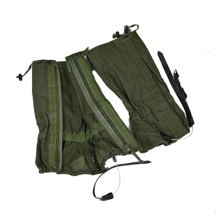 Echte Gamaschen der britischen Armee aus Segeltuch, OD Olive, Wandern, Militärüberschuss, Kampf, NEU – GoMilitar