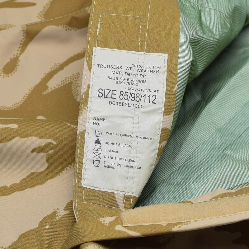 waterproof Gore-Tex trousers British military desert camouflage